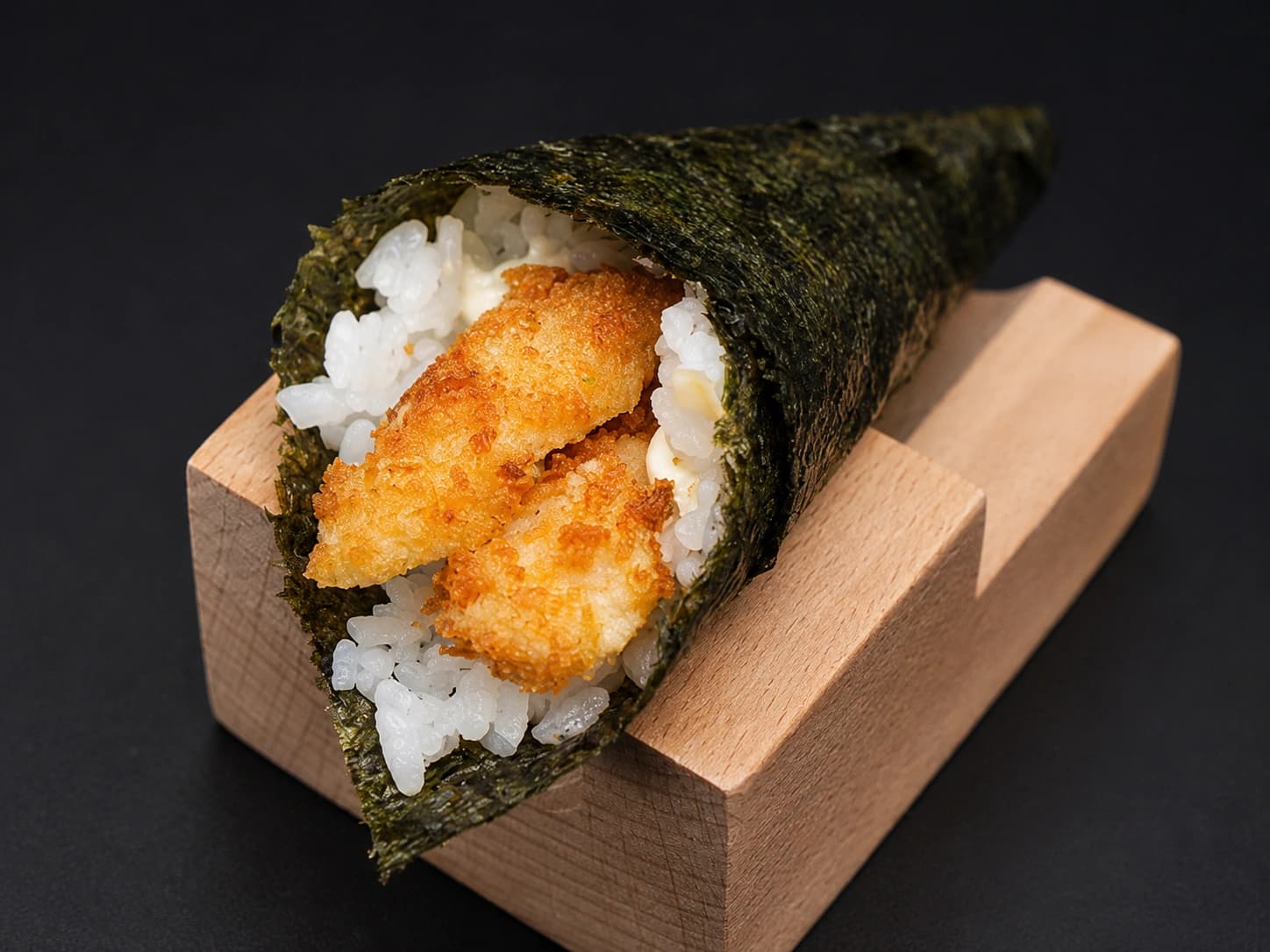 Temaki crocante de camarão
